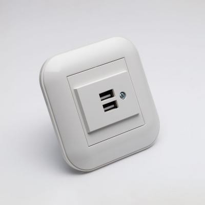 Priza Ovivo Loft 2xUSB Alb, 404-010301-247